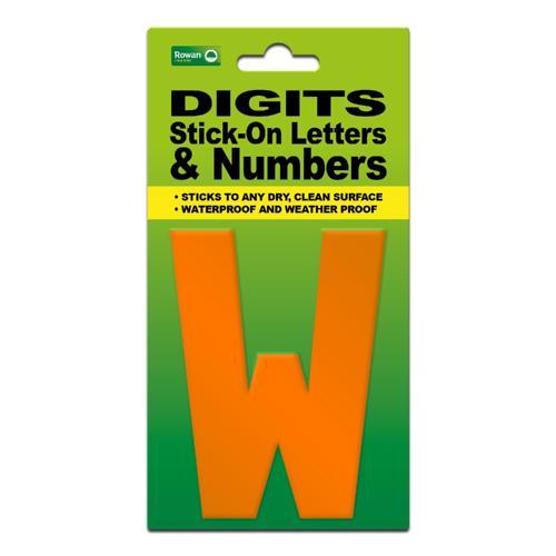Classic Sign High Visibility Digit 80mm Orange 80mm-HV-ORAN-W