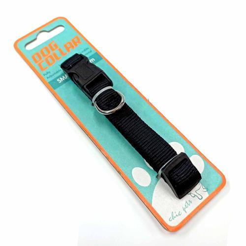 Chic Pets Adjustable Dog Collar Black DC03003S