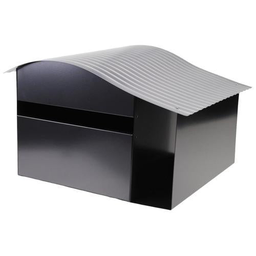 Mail Boss Wanaka Metal Letterbox 230mm 390mm 360mm Black/Grey