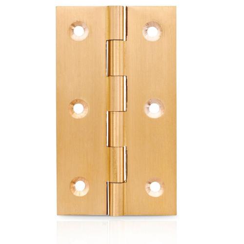 Trio Butt Hinge Fixed 90mm Self Colour Brass 90mm Self Colour Brass Pack of 2