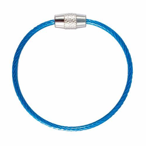 HY-KO Cable Key Ring 153mm Blue Red Silver