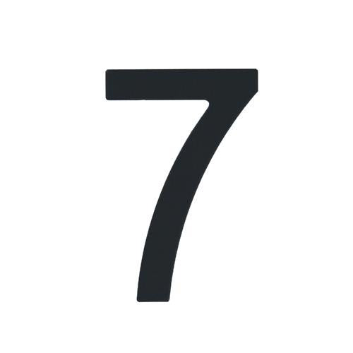 Elements Hardware Self-Adhesive Numeral #7 76mm Electroplate Black