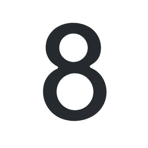 Elements Hardware Self-Adhesive Numeral #8 76mm Electroplate Black