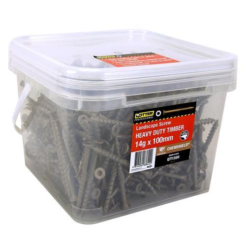 Otter Heavy Duty Landscape Timber Screws 14g X 100mm Pack of 500 ChemShield