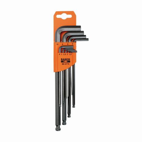 Bahco 9 Piece Metric Hex L-Key Long Ball End Set 9 Piece Phosphate Finish
