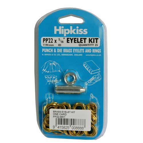Hipkiss Eyelet Kit 7.94mm Brass