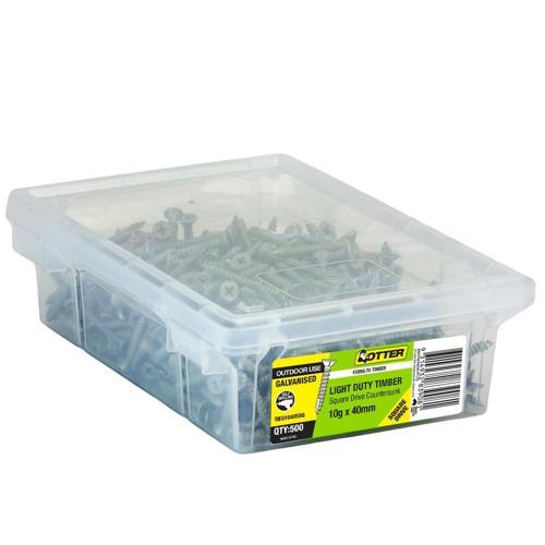 Otter Light Duty Timber Screws 10g X 40mm Pack of 500 Galvanised