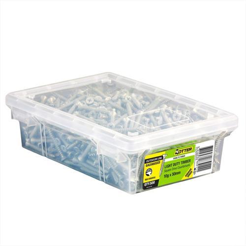 Otter Light Duty Timber Screws 10g X 50mm Pack of 500 Galvanised