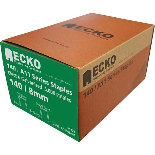 Ecko 140/A11 Series Staples 140/8mm Pack of 5000 Electro Galvanised