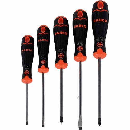 Bahco Screwdriver Set With Rubber Grip 38 X 175 X 365mm Orange/Black