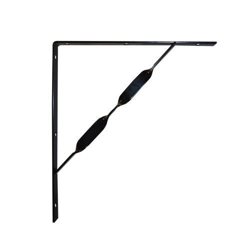 Carinya Twisted Stayed Bracket 400x350x25x4mm Black