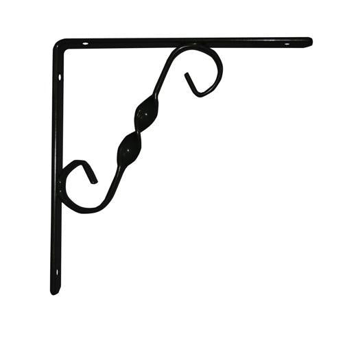 Carinya Scroll Stay Bracket 150x150x20x3mm Black