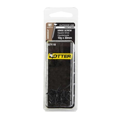 Otter Hinge Screws 10g X 30mm Pack of 18 Chemshield