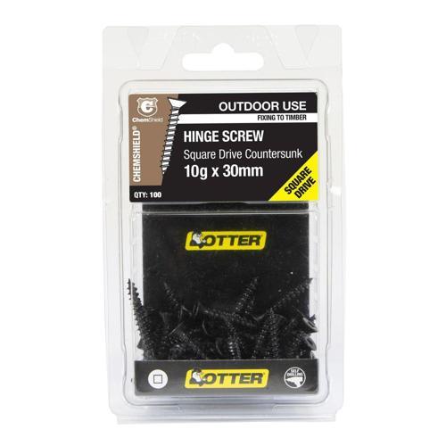 Otter Hinge Screws 10g X 30mm Pack of 100 Chemshield