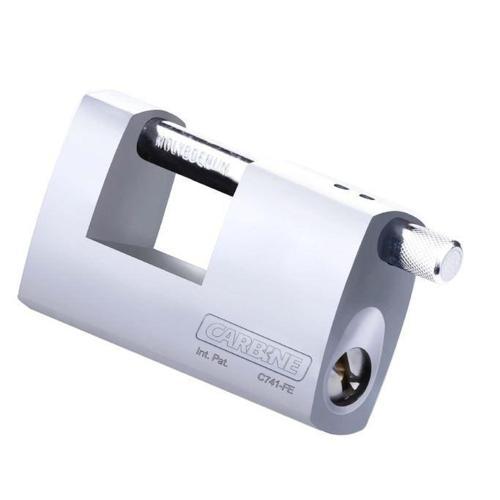 Carbine Rectangle Padlock 120mm Brushed Nickel