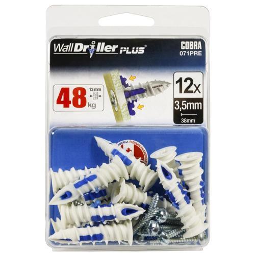 Cobra Wall & Ceiling Anchor 3.5mm White Pack of 12