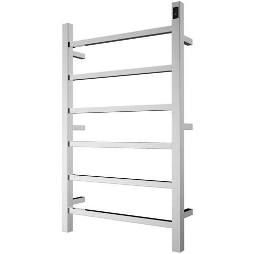 Fabia Heated Towel Rail With Buit-In Timer 500mm 800mm 110mm TM-6BA-SQ-HP