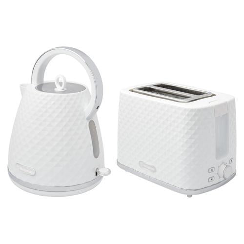 Westinghouse Kettle And Toaster Twin Pack Diamond White