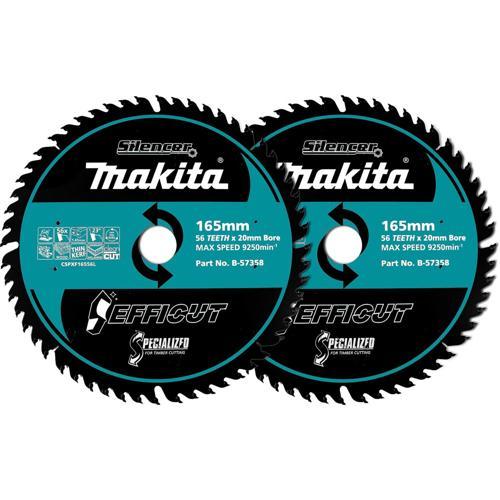 Makita Circular Saw Blade 165mm 25T/56T 2 Piece 165mm Pack of 2