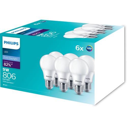 Philips LED Bulb 9W E27 Pack of 6