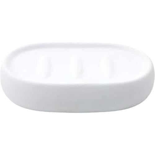 Nouveau Adaline Ceramic Soap Dish 123mm 32mm 83mm White