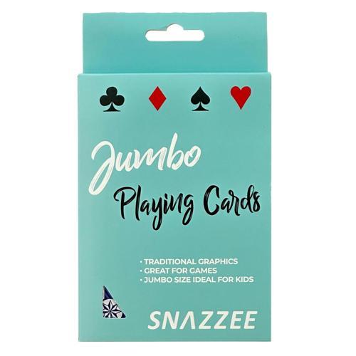 Snazzee Jumbo Playing Cards 150mm 70mm 40mm