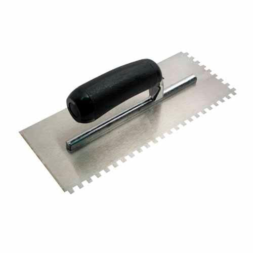 QEP Adhesive Trowel Square Notch Steel 10mm Black & Silver