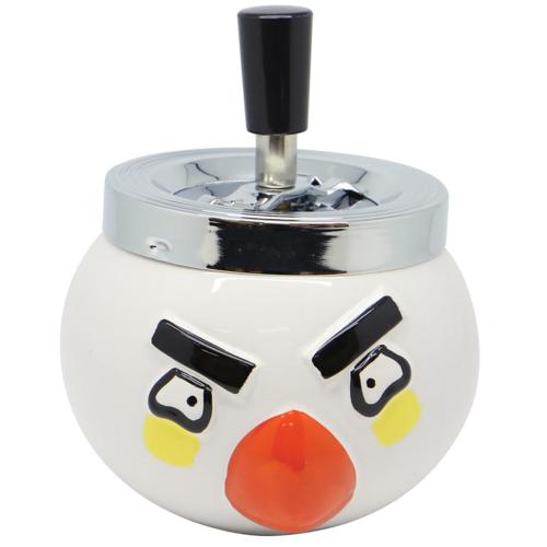 Ceramic Ashtray White Bird Aztec