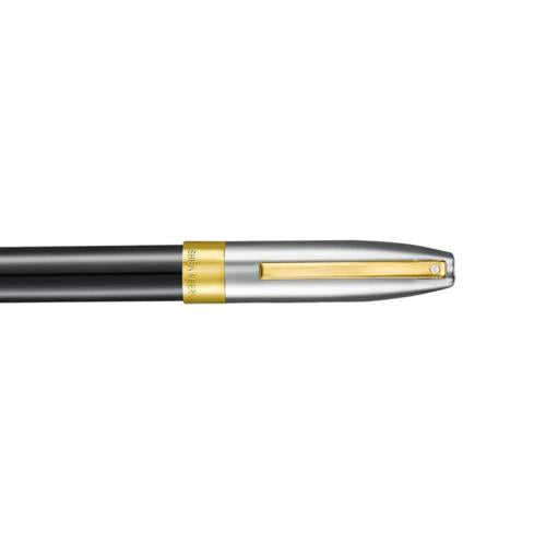 Sheaffer Legacy Fine Fountain Pen Black Chrome 14K Gold Trim