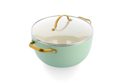 GreenPan Padova 6 (10) Piece PFAS Free Cookset Mint Green