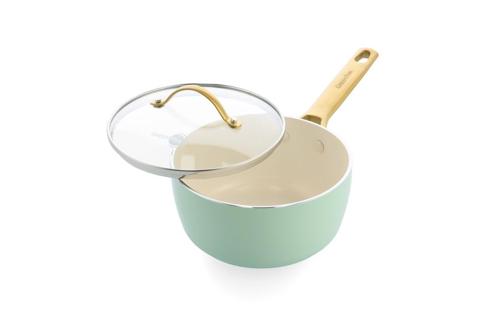 GreenPan Padova 6 (10) Piece PFAS Free Cookset Mint Green
