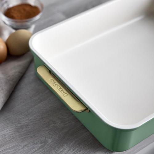 GreenPan Rectangular Cake/Roast Pan w Handles 30.2cm x 25.2cm - PFAS Free