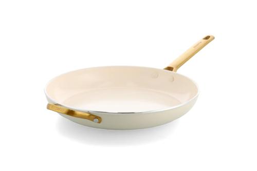 GreenPan Padova PFAS Free Frypan 32cm with Helper Handle Cream