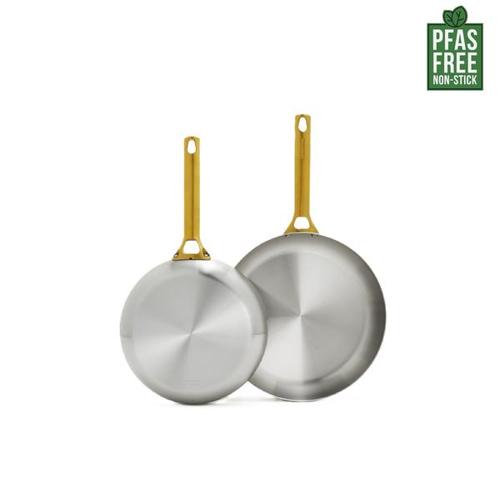 GreenPan Padova Stainless Steel PFAS Free Frypan 20cm
