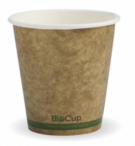 Cup Single Wall Kraft 6oz 80mm 230ml Pack of 50 - Biopak