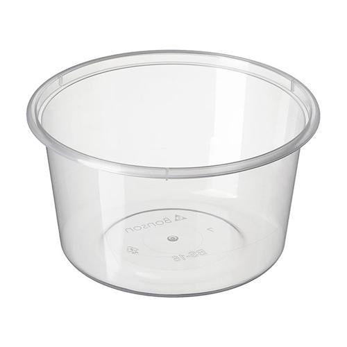 Food Containers PP Round Clear 440ml Pack of 50 - Bonson