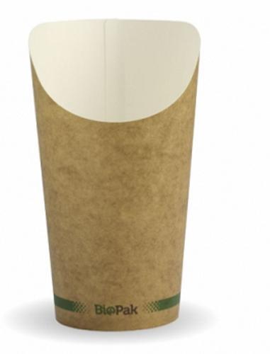 Cups Chip Printed Kraft 16oz Medium Pack of 50 - Biopak