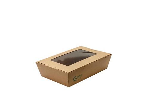 Boxes Takeaway Window Kraft Med Pack of 50 - Green Choice