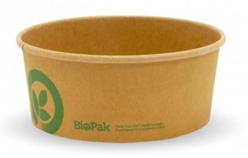 Bowls Single Wall Kraft 750ml Medium Pack of 50 - Biopak