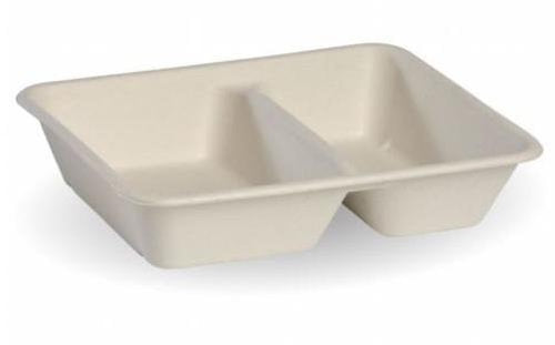 Bases T/Away 2Compt 24x18 x 5cm Natural Pack of 500 - Biopak