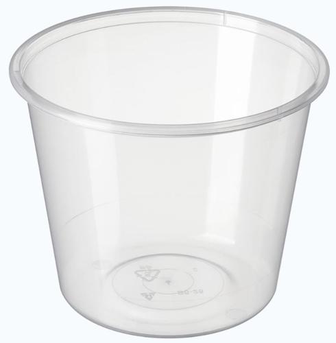 Food Containers PP Round Clear 630ml Pack of 50 - Bonson