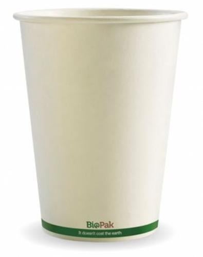 Bowls Bio White W/Green Stripe 32oz Pack of 25 - Biopak