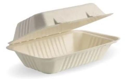 Clamshell Biocane 9x6 x 3cm Natural Pack of 250 - Biopak
