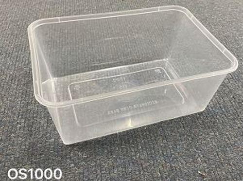 Food Containers PP Rectangle Clear 1000ml Pack of 500 - Osp