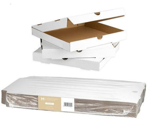 Box Pizza Plain White 12" Pack of 50 - Matthews