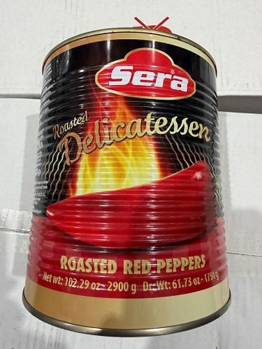 Peppers Red Roasted Whole 3kg - Sera