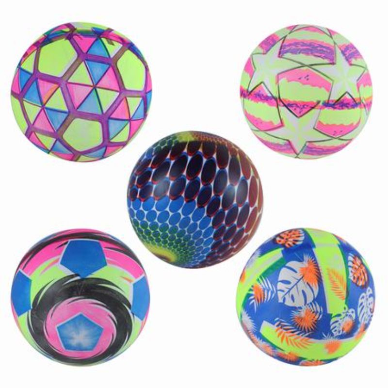 Bright 9" assorted colour balls for outdoor fun, perfect for kids’ games and activities, available in a set of 12.