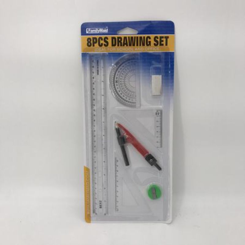 Eight-piece drawing set available in packs of twelve, ideal for artists and students.