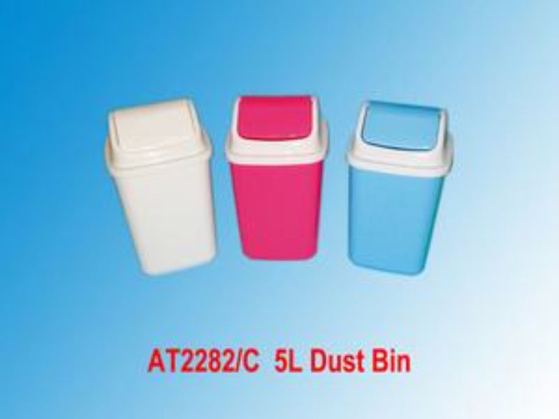 Plastic Rubbish Bin - 5L (Set of 12 Assorted)