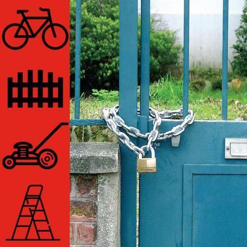 Master Lock Steel Chain 1m X 8mm Silver